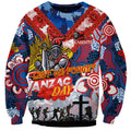 Personalised Knights ANZAC Day Sweatshirt Aboriginal Rising Sun