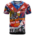 Personalised Knights ANZAC Day T Shirt Aboriginal Rising Sun