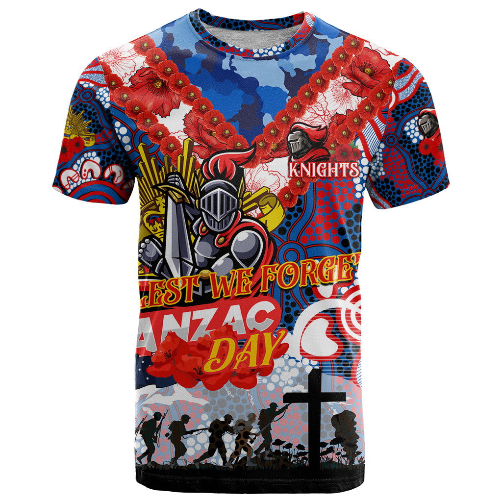 Personalised Knights ANZAC Day T Shirt Aboriginal Rising Sun