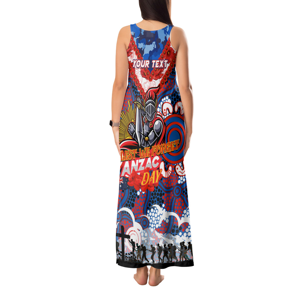 Personalised Knights ANZAC Day Tank Maxi Dress Aboriginal Rising Sun