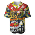 Personalised Cowboys ANZAC Day Baseball Jersey Aboriginal Rising Sun