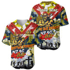 Personalised Cowboys ANZAC Day Baseball Jersey Aboriginal Rising Sun