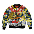 Personalised Cowboys ANZAC Day Bomber Jacket Aboriginal Rising Sun
