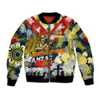 Personalised Cowboys ANZAC Day Bomber Jacket Aboriginal Rising Sun