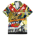 Personalised Cowboys ANZAC Day Family Matching Mermaid Dress and Hawaiian Shirt Aboriginal Rising Sun