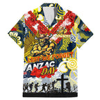Personalised Cowboys ANZAC Day Family Matching Mermaid Dress and Hawaiian Shirt Aboriginal Rising Sun