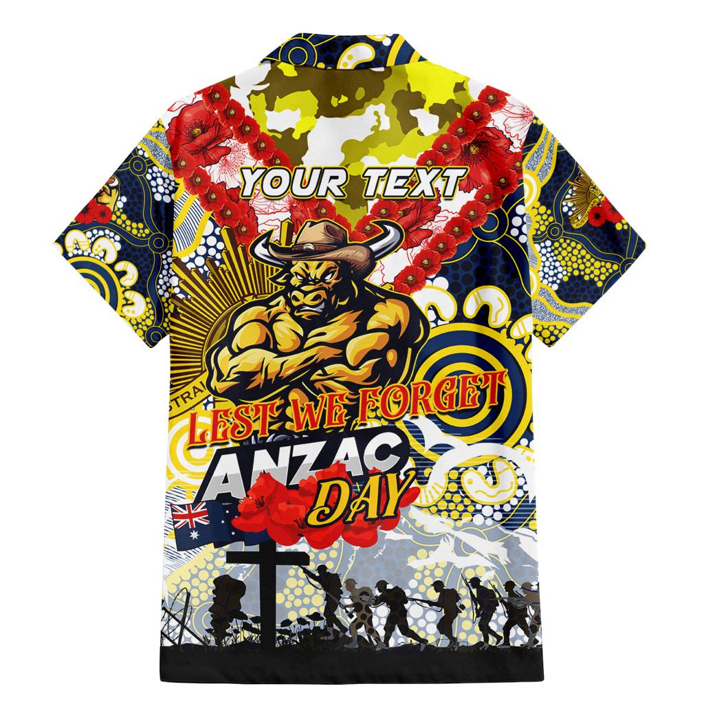 Personalised Cowboys ANZAC Day Family Matching Mermaid Dress and Hawaiian Shirt Aboriginal Rising Sun