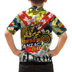 Personalised Cowboys ANZAC Day Family Matching Tank Maxi Dress and Hawaiian Shirt Aboriginal Rising Sun