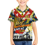 Personalised Cowboys ANZAC Day Hawaiian Shirt Aboriginal Rising Sun