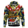 Personalised Cowboys ANZAC Day Hoodie Aboriginal Rising Sun
