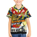 Personalised Cowboys ANZAC Day Kid Hawaiian Shirt Aboriginal Rising Sun