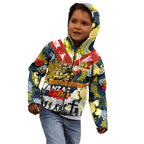 Personalised Cowboys ANZAC Day Kid Hoodie Aboriginal Rising Sun