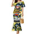 Personalised Cowboys ANZAC Day Mermaid Dress Aboriginal Rising Sun