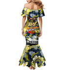 Personalised Cowboys ANZAC Day Mermaid Dress Aboriginal Rising Sun