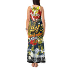 Personalised Cowboys ANZAC Day Tank Maxi Dress Aboriginal Rising Sun