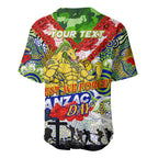Personalised Eels ANZAC Day Baseball Jersey Aboriginal Rising Sun
