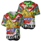 Personalised Eels ANZAC Day Baseball Jersey Aboriginal Rising Sun