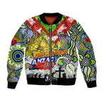 Personalised Eels ANZAC Day Bomber Jacket Aboriginal Rising Sun