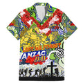 Personalised Eels ANZAC Day Family Matching Mermaid Dress and Hawaiian Shirt Aboriginal Rising Sun