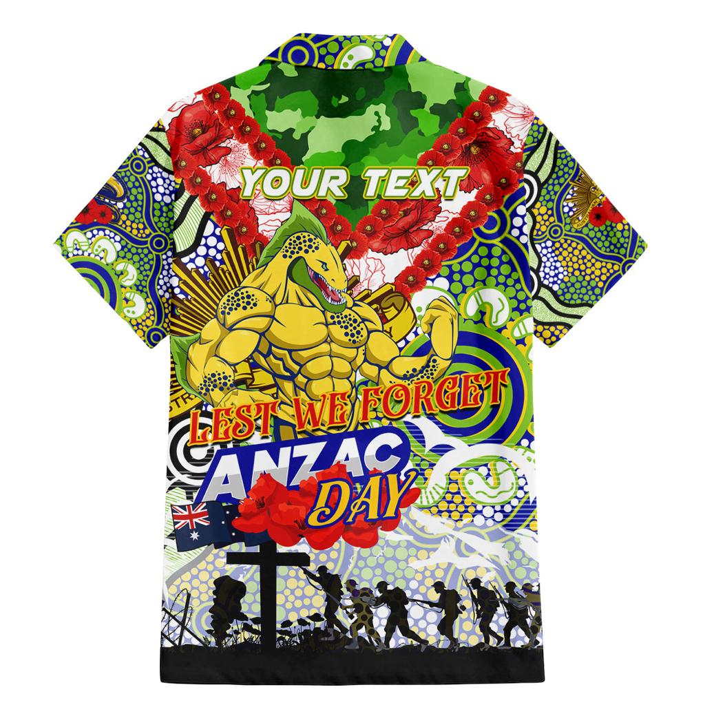 Personalised Eels ANZAC Day Family Matching Mermaid Dress and Hawaiian Shirt Aboriginal Rising Sun