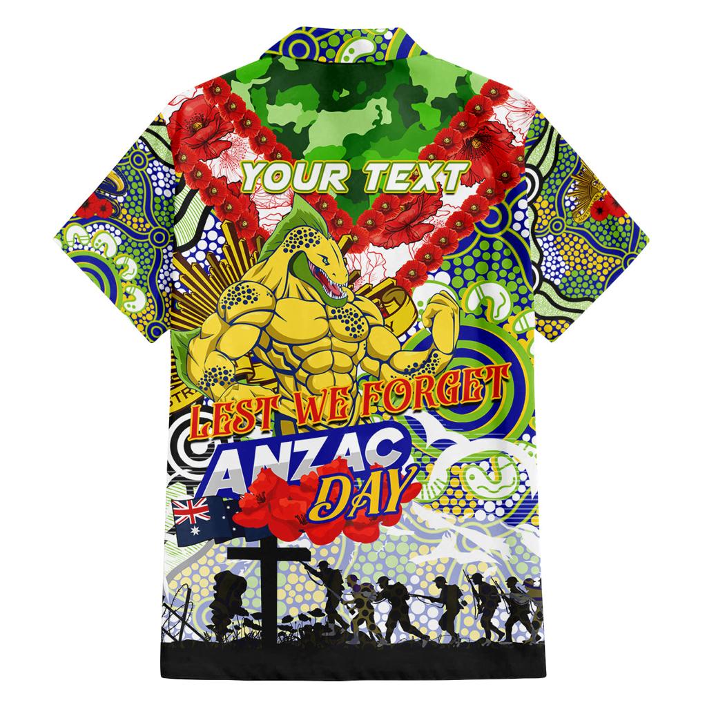 Personalised Eels ANZAC Day Family Matching Summer Maxi Dress and Hawaiian Shirt Aboriginal Rising Sun