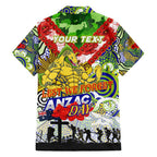 Personalised Eels ANZAC Day Family Matching Summer Maxi Dress and Hawaiian Shirt Aboriginal Rising Sun