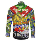 Personalised Eels ANZAC Day Family Matching Summer Maxi Dress and Hawaiian Shirt Aboriginal Rising Sun