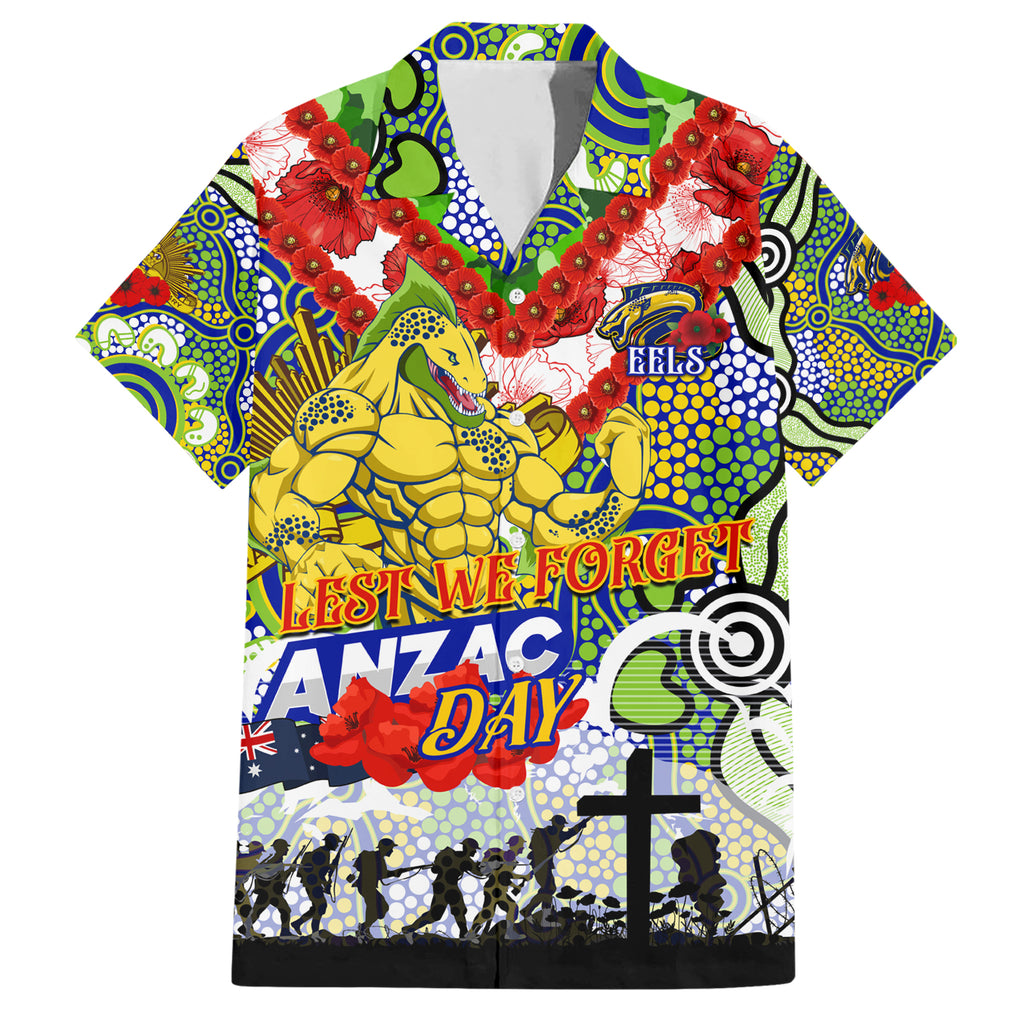 Personalised Eels ANZAC Day Hawaiian Shirt Aboriginal Rising Sun