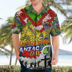 Personalised Eels ANZAC Day Hawaiian Shirt Aboriginal Rising Sun