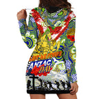 Personalised Eels ANZAC Day Hoodie Dress Aboriginal Rising Sun