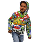 Personalised Eels ANZAC Day Kid Hoodie Aboriginal Rising Sun
