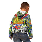 Personalised Eels ANZAC Day Kid Hoodie Aboriginal Rising Sun