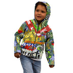 Personalised Eels ANZAC Day Kid Hoodie Aboriginal Rising Sun