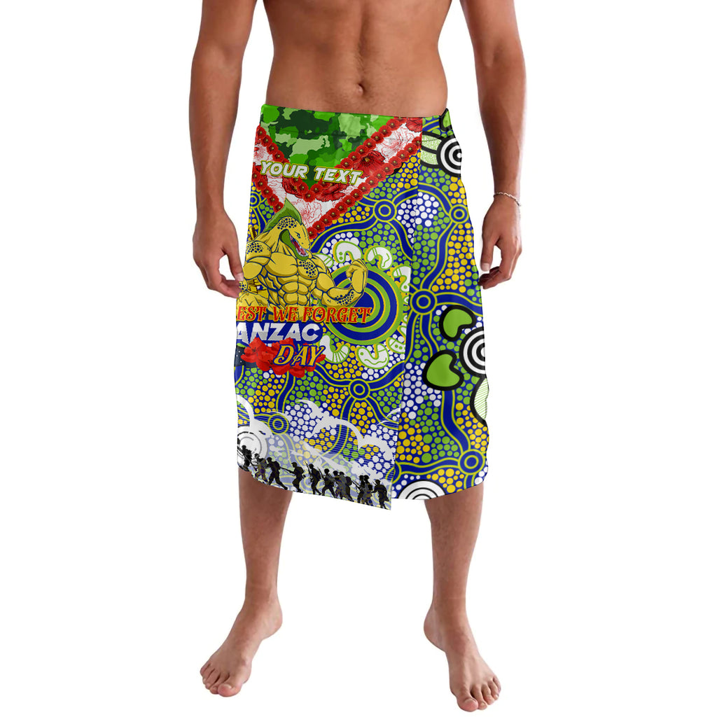 Personalised Eels ANZAC Day Lavalava Aboriginal Rising Sun