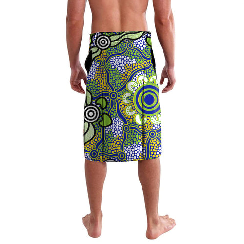 Personalised Eels ANZAC Day Lavalava Aboriginal Rising Sun
