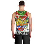 Personalised Eels ANZAC Day Men Tank Top Aboriginal Rising Sun