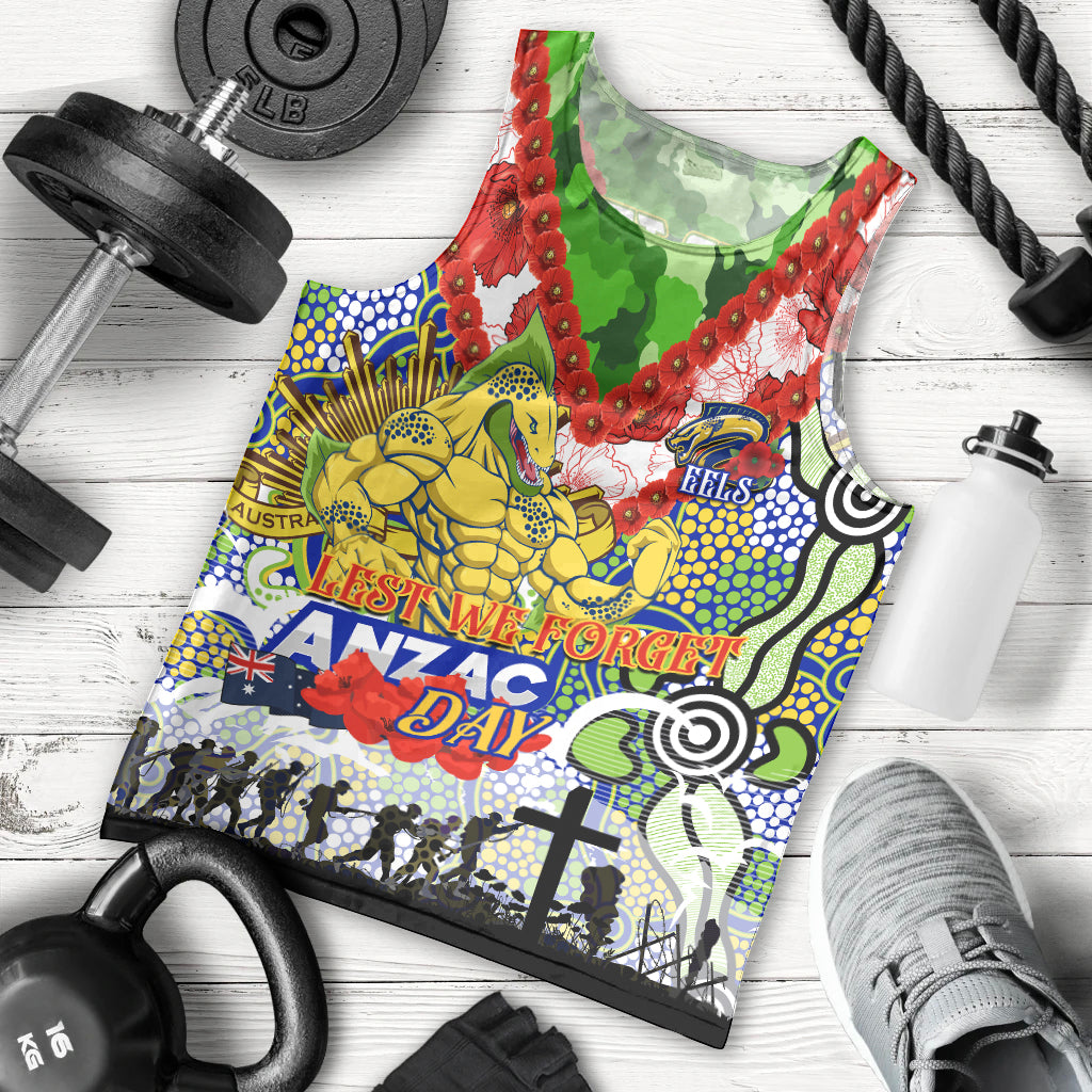 Personalised Eels ANZAC Day Men Tank Top Aboriginal Rising Sun
