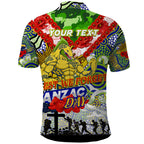 Personalised Eels ANZAC Day Polo Shirt Aboriginal Rising Sun