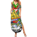 Personalised Eels ANZAC Day Summer Maxi Dress Aboriginal Rising Sun