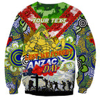 Personalised Eels ANZAC Day Sweatshirt Aboriginal Rising Sun