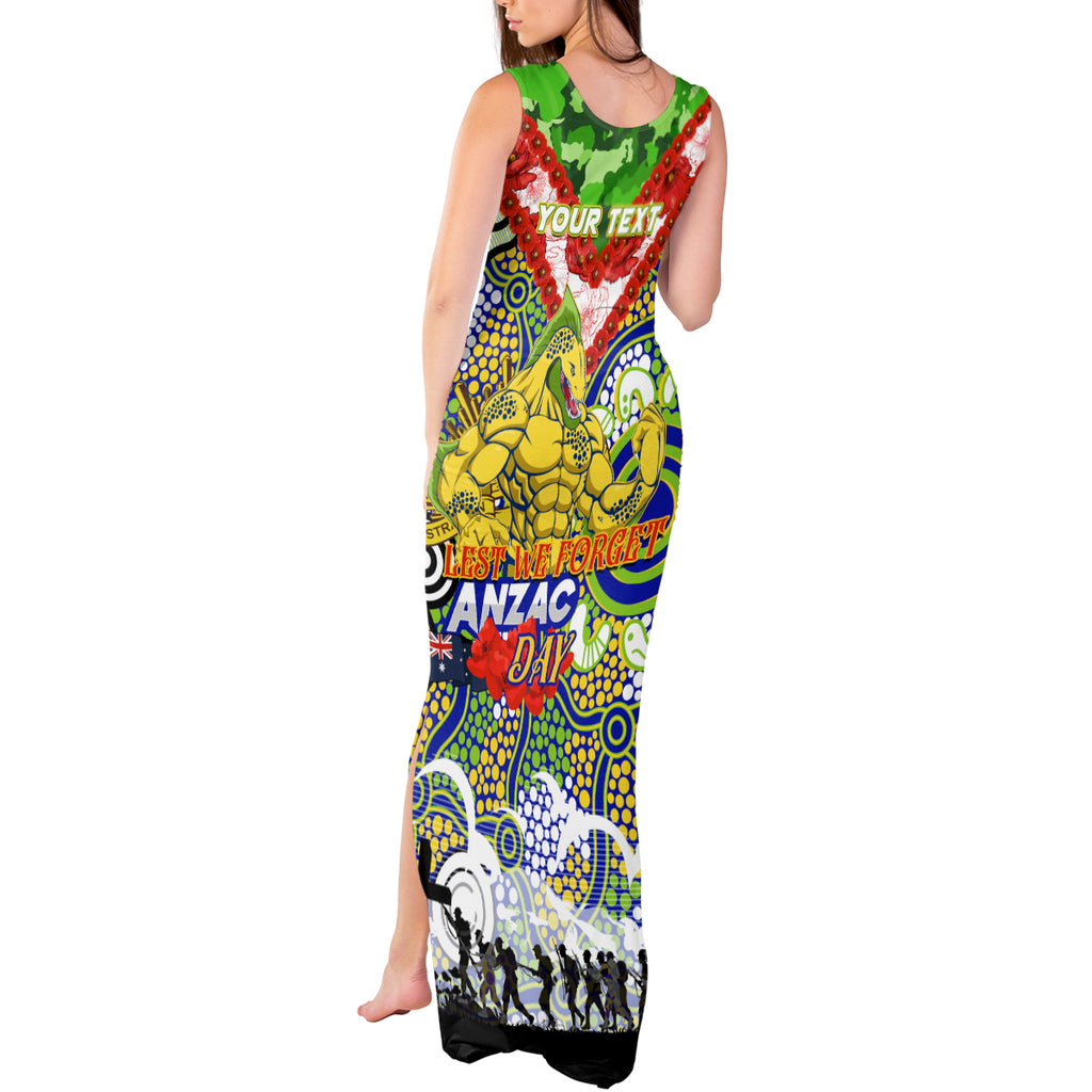 Personalised Eels ANZAC Day Tank Maxi Dress Aboriginal Rising Sun