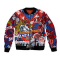 Personalised Roosters ANZAC Day Bomber Jacket Aboriginal Rising Sun