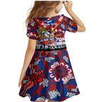 Personalised Roosters ANZAC Day Family Matching Mermaid Dress and Hawaiian Shirt Aboriginal Rising Sun