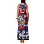Personalised Roosters ANZAC Day Family Matching Tank Maxi Dress and Hawaiian Shirt Aboriginal Rising Sun