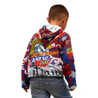 Personalised Roosters ANZAC Day Kid Hoodie Aboriginal Rising Sun