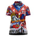 Personalised Roosters ANZAC Day Women Polo Shirt Aboriginal Rising Sun