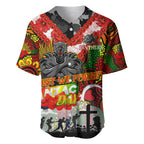 Personalised Panthers ANZAC Day Baseball Jersey Aboriginal Rising Sun