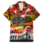 Personalised Panthers ANZAC Day Family Matching Mermaid Dress and Hawaiian Shirt Aboriginal Rising Sun