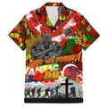 Personalised Panthers ANZAC Day Family Matching Tank Maxi Dress and Hawaiian Shirt Aboriginal Rising Sun