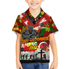 Personalised Panthers ANZAC Day Hawaiian Shirt Aboriginal Rising Sun